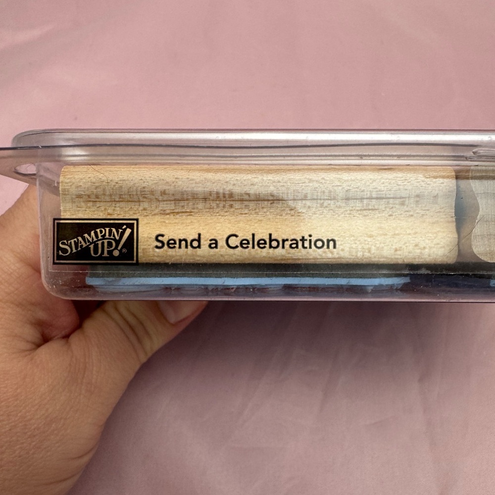 Stampin’ Up! 2006 Send a Celebration 4pc Rubber Stamp Set 🎉 - Picture 2 of 5